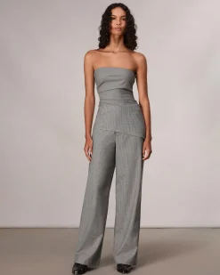 Clearance Andi Full-Length Plaid Pant Women Pants