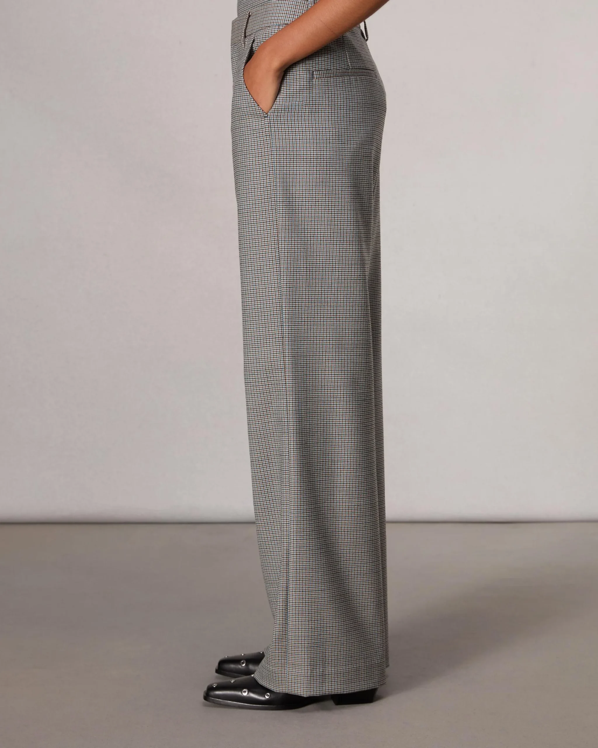 Clearance Andi Full-Length Plaid Pant Women Pants