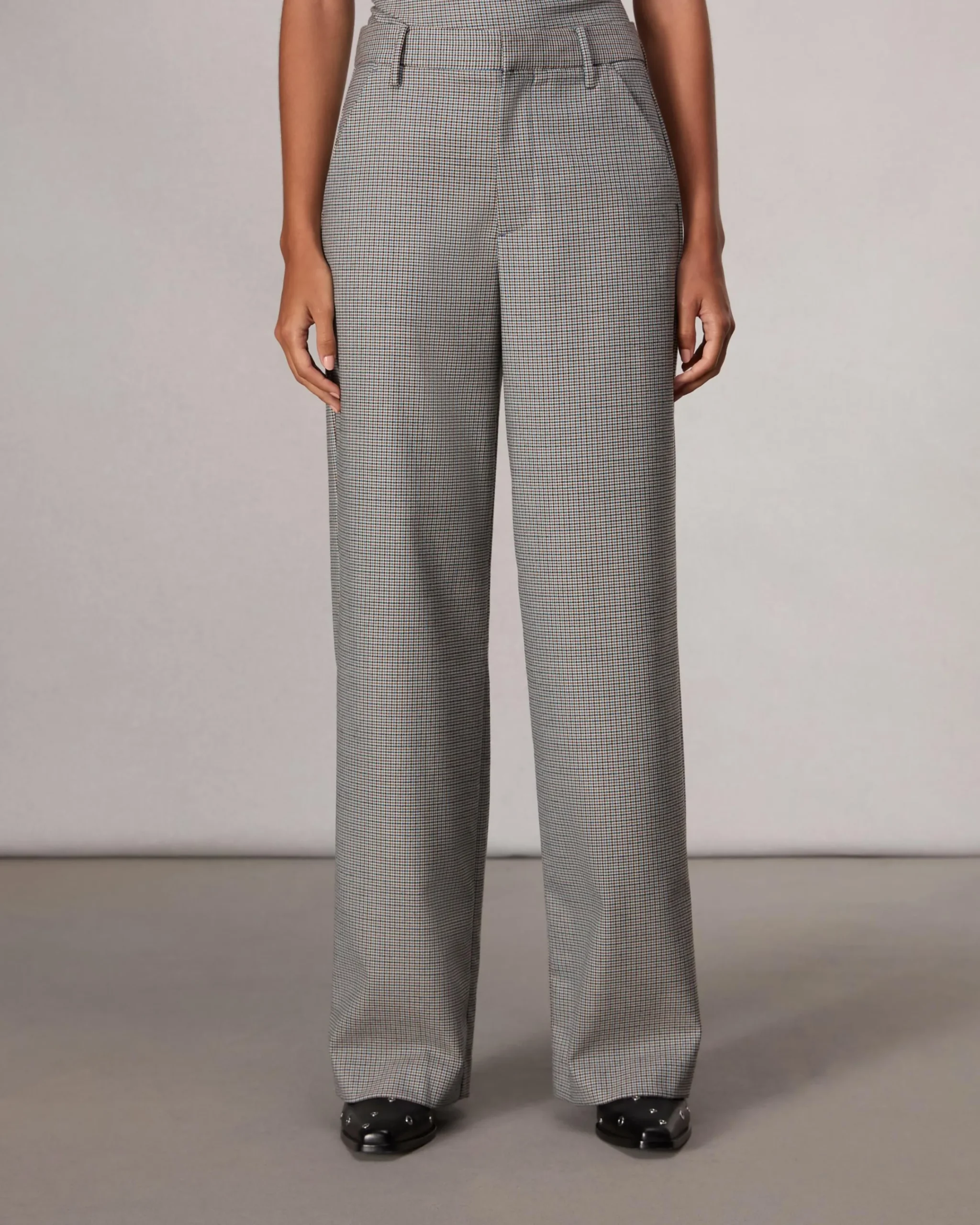Clearance Andi Full-Length Plaid Pant Women Pants