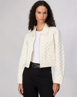 Sale Anya Studded Denim Jacket Women Jackets & Coats