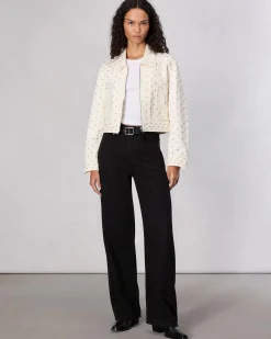 Sale Anya Studded Denim Jacket Women Jackets & Coats