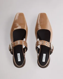 Online Astra Leather Slingback Women Flats
