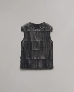 Shop Britney Leather Top Women Shirts & Tops