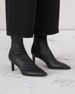 Clearance Britt Leather Boot Women Heels