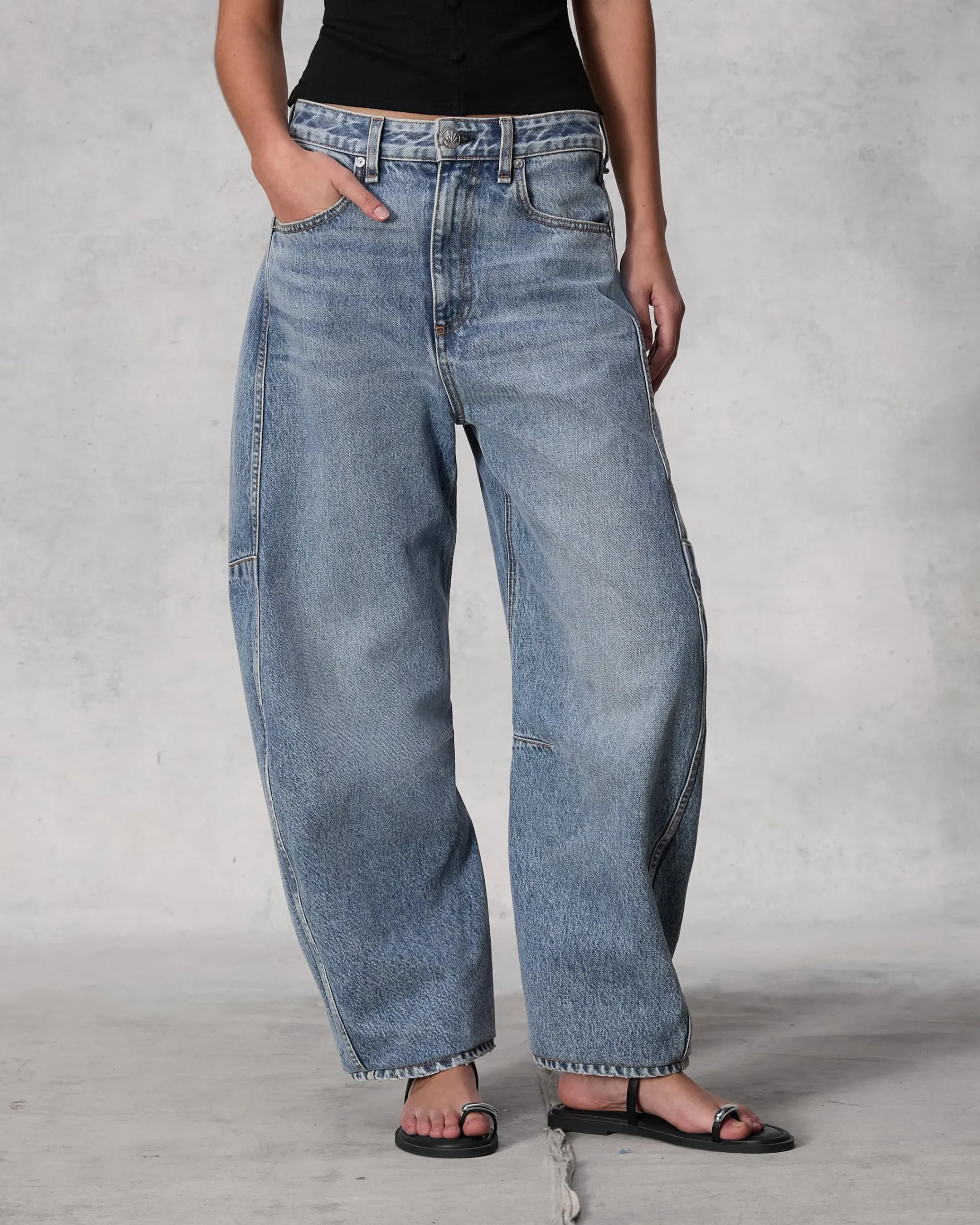 Clearance Charlie Ankle Barrel-Leg Jean Women Jeans