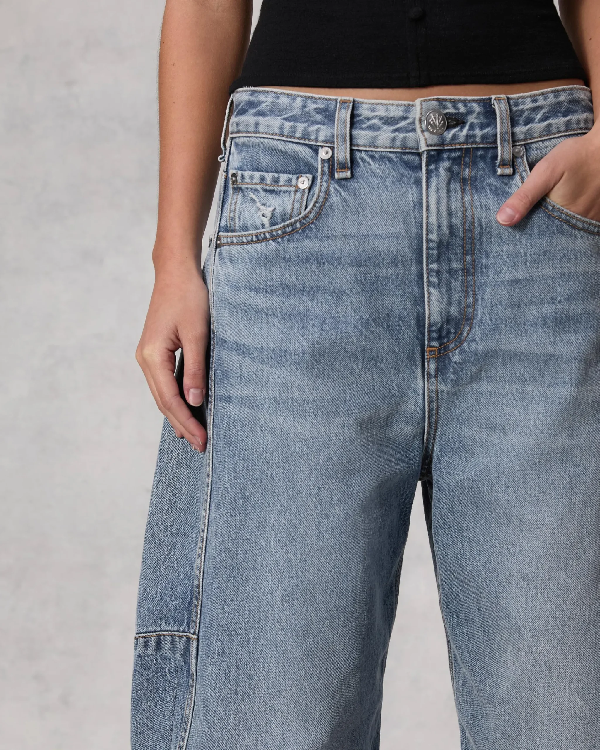 Clearance Charlie Ankle Barrel-Leg Jean Women Jeans