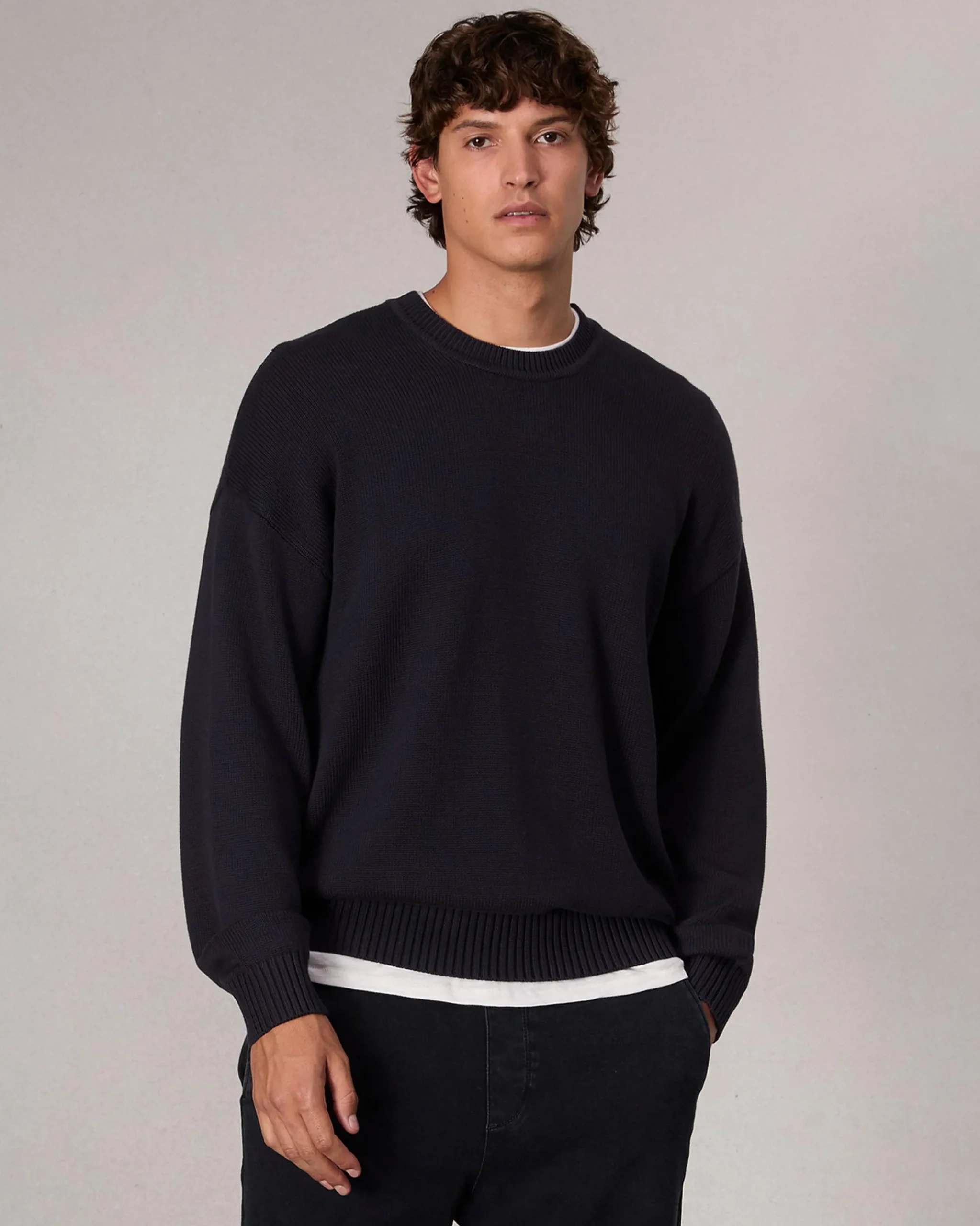 Clearance Clarkson Relaxed Fit Cotton Sweater Sweaters