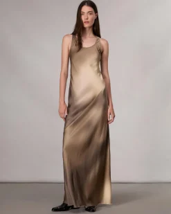 Cheap Daisy Satin Maxi Dress Women Dresses & Skirts