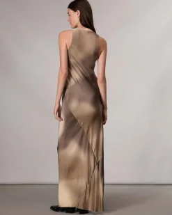 Cheap Daisy Satin Maxi Dress Women Dresses & Skirts