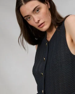 New Elisa Cotton Vest Women Blazers & Vests