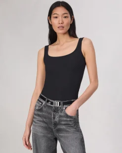 Cheap Essential Rib Scoop Tank Women T-Shirts