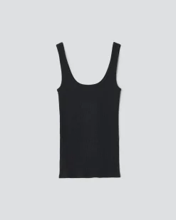 Cheap Essential Rib Scoop Tank Women T-Shirts