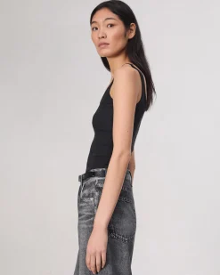 Cheap Essential Rib Scoop Tank Women T-Shirts