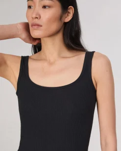 Cheap Essential Rib Scoop Tank Women T-Shirts