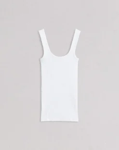 New Essential Rib Scoop Tank Women T-Shirts