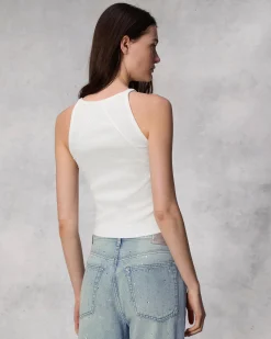 Shop Essential Rib String Tank Women T-Shirts