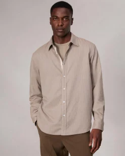 Hot Finch Textured Striped Shirt Shirts