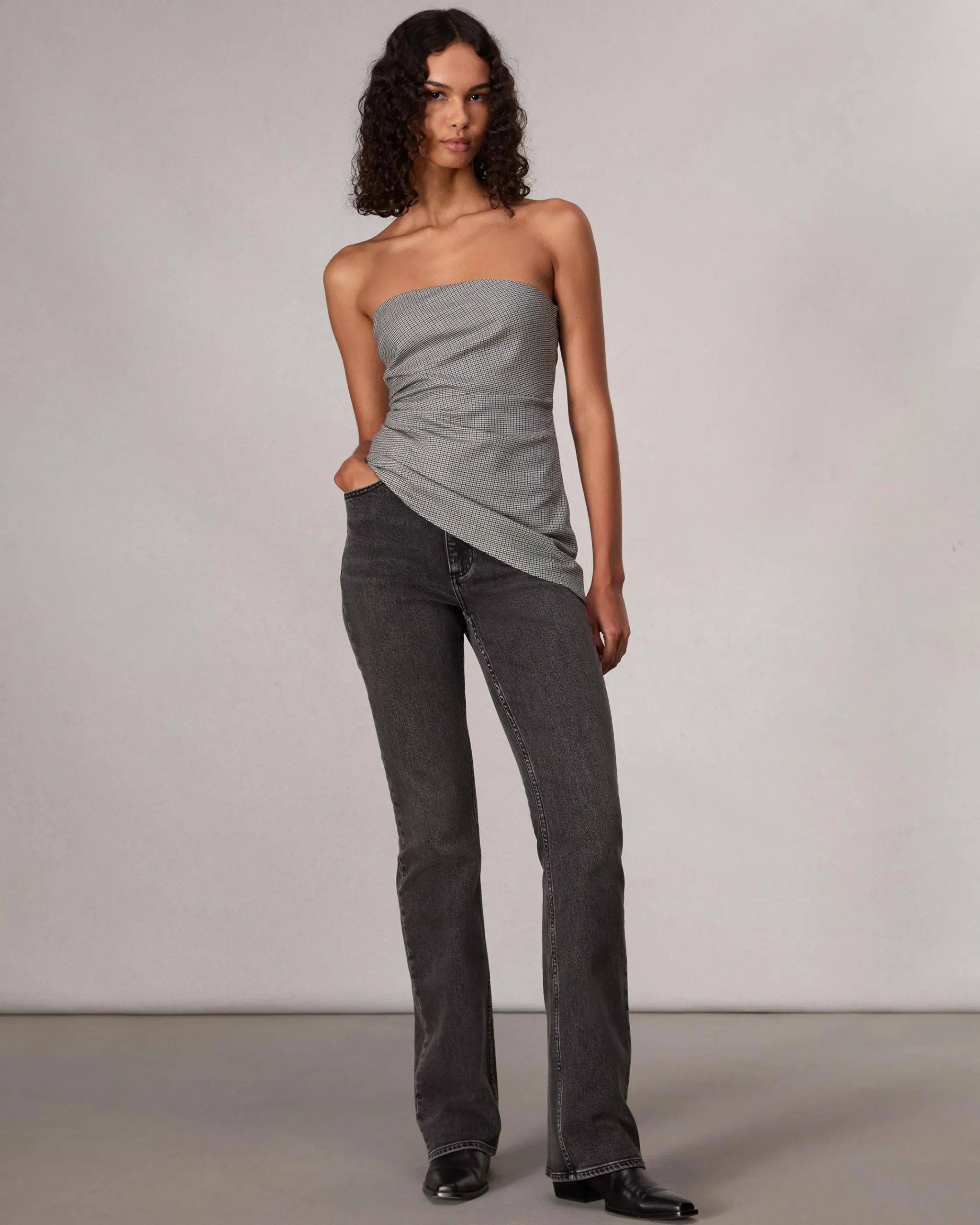 New Genevieve Plaid Top Women Shirts & Tops