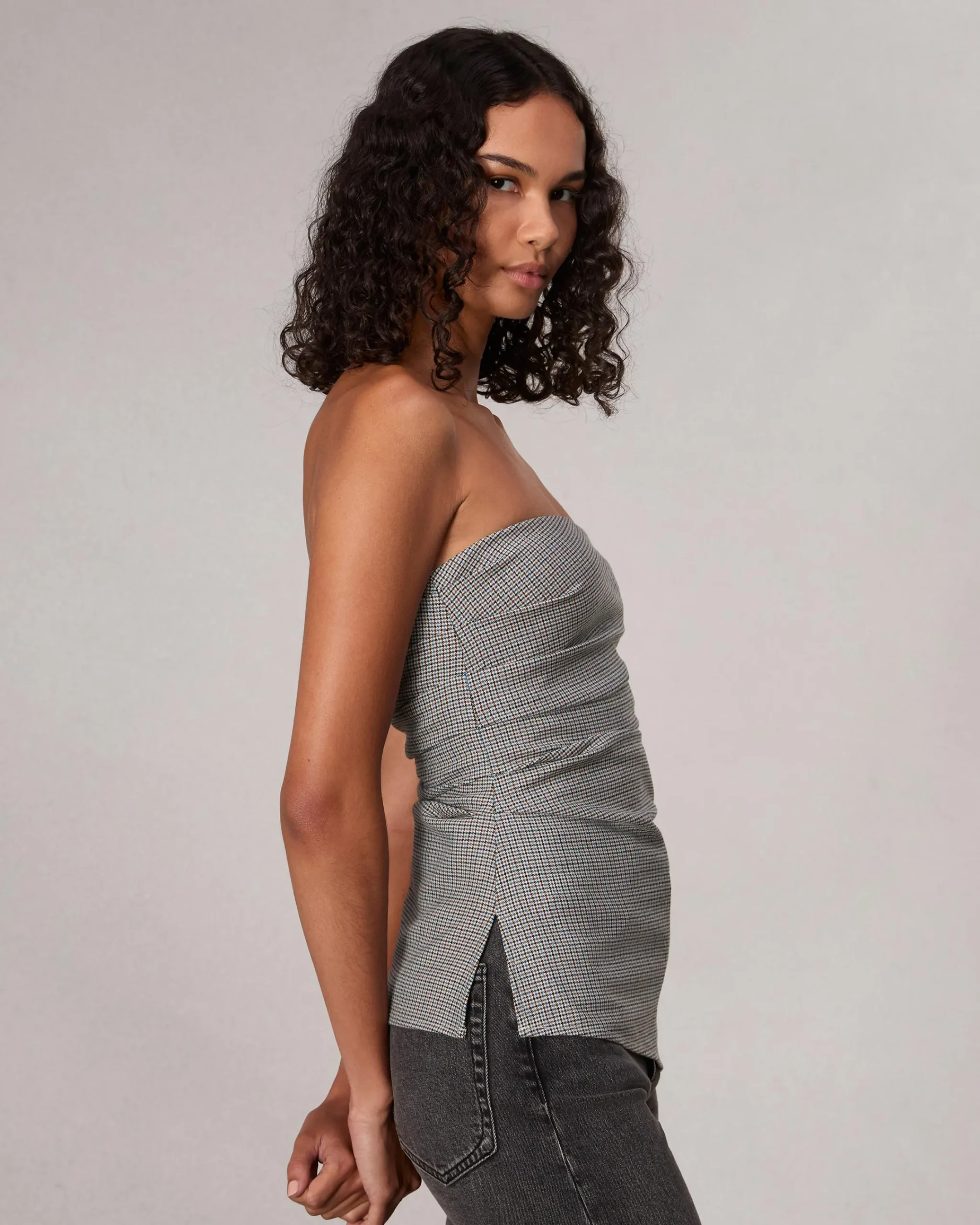 New Genevieve Plaid Top Women Shirts & Tops