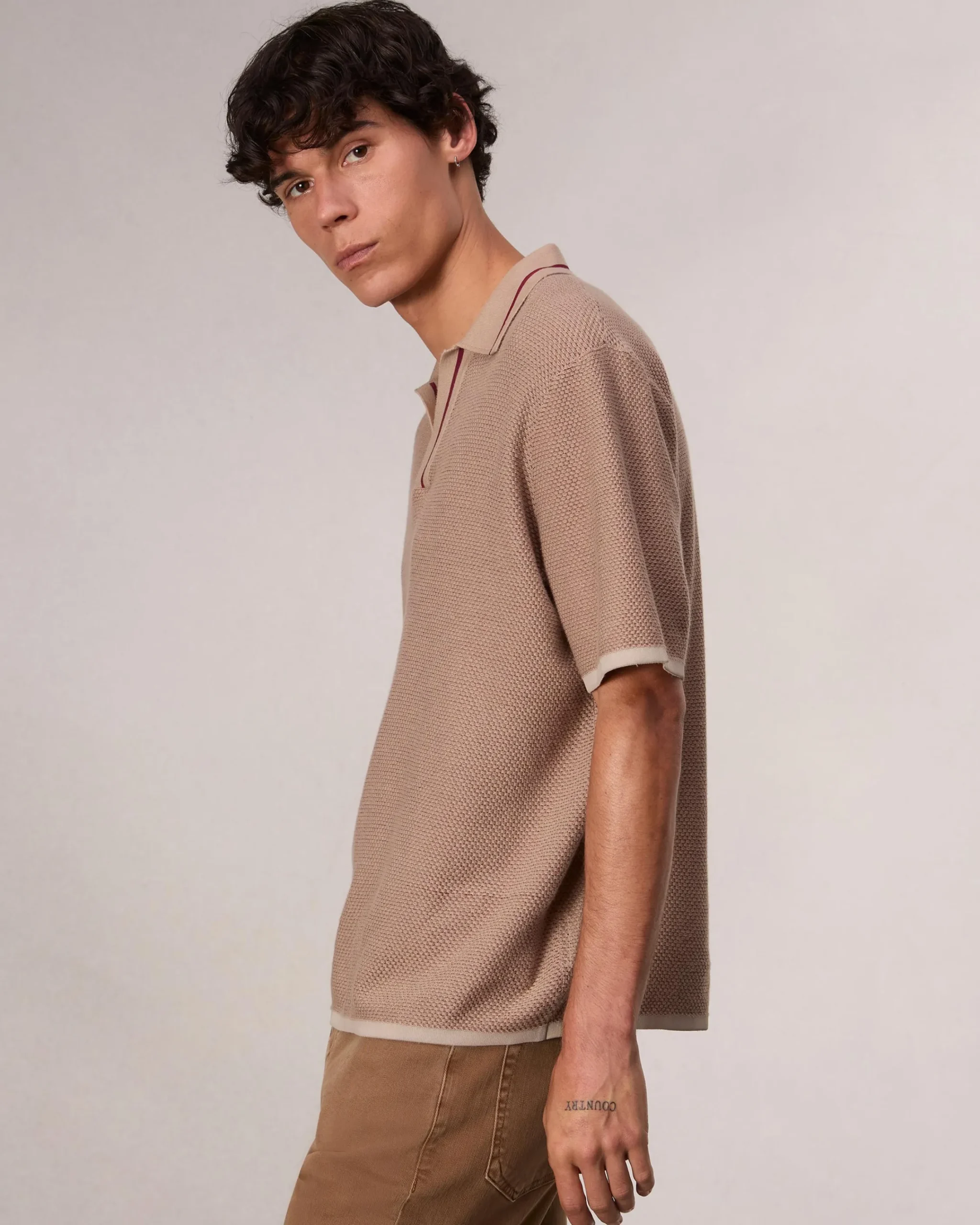 Hot Harvey Jonny Collar Polo Polos