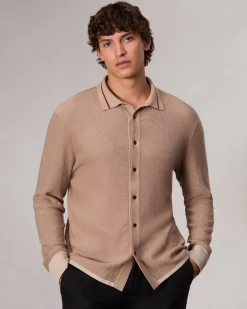 Online Harvey Knit Shirt Sweaters