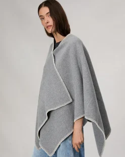 Sale Ingrid Wool Poncho Women Scarves & Ponchos