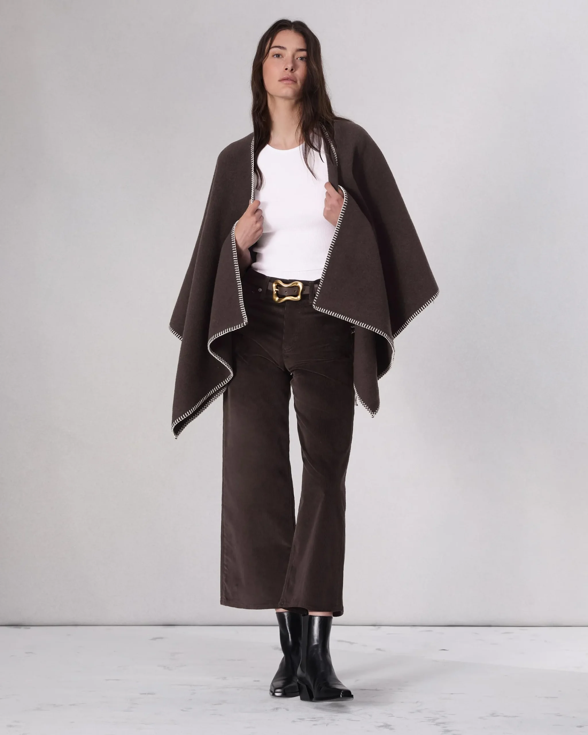 Best Sale Ingrid Wool Poncho Women Scarves & Ponchos