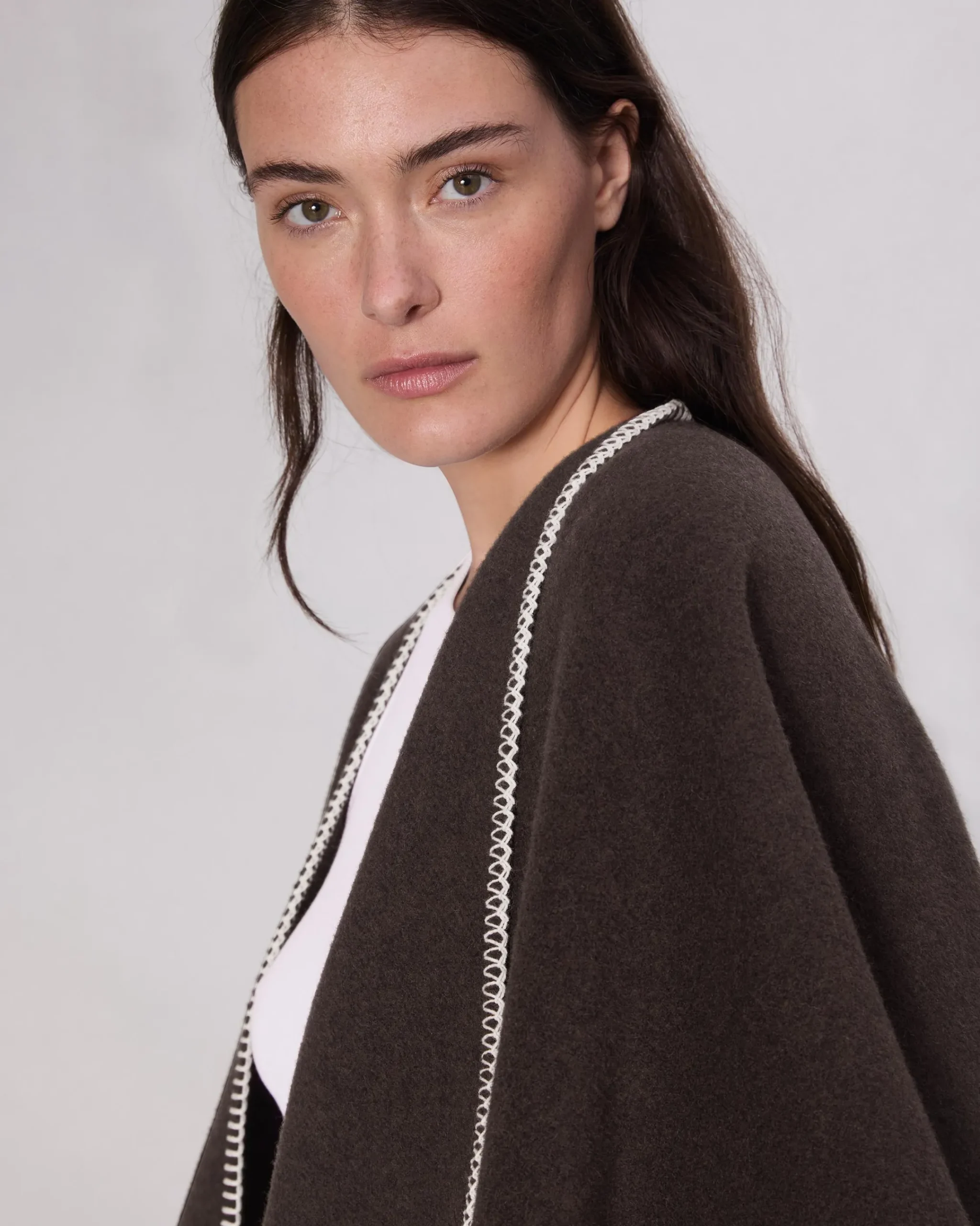 Best Sale Ingrid Wool Poncho Women Scarves & Ponchos