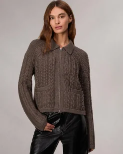Best Kerry Cable-Knit Cardigan Women Sweaters & Sweatshirts