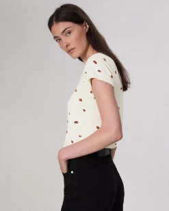 Hot Ladybug Cotton Tee Women T-Shirts