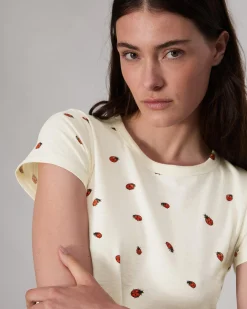 Hot Ladybug Cotton Tee Women T-Shirts