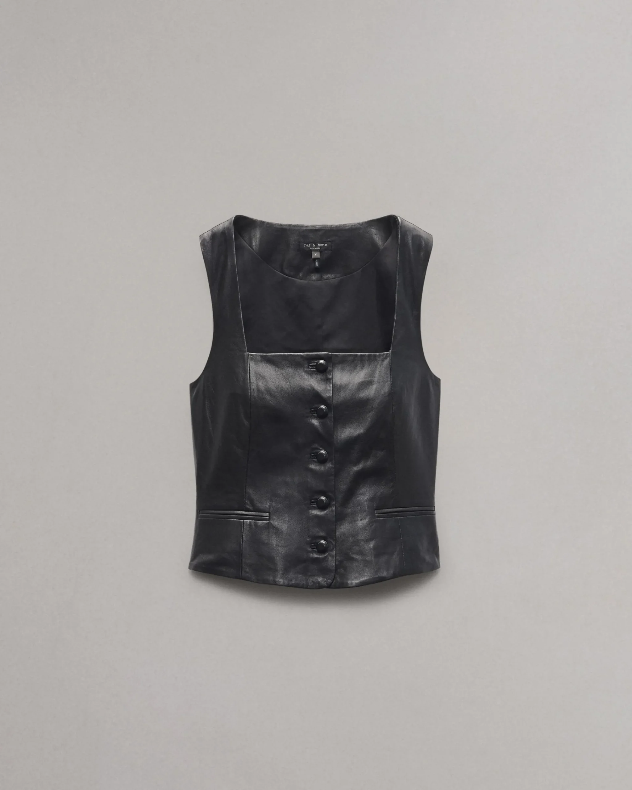 Cheap Mariana Leather Vest Women Shirts & Tops