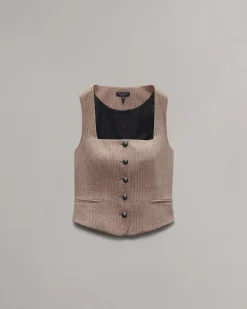 New Mariana Plaid Vest Women Shirts & Tops