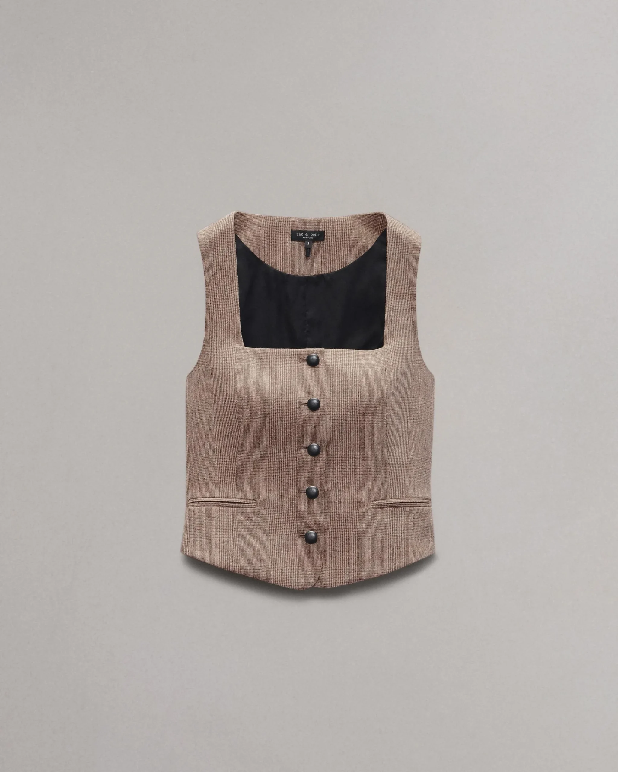 New Mariana Plaid Vest Women Shirts & Tops