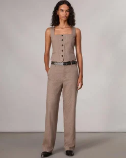 New Mariana Plaid Vest Women Shirts & Tops