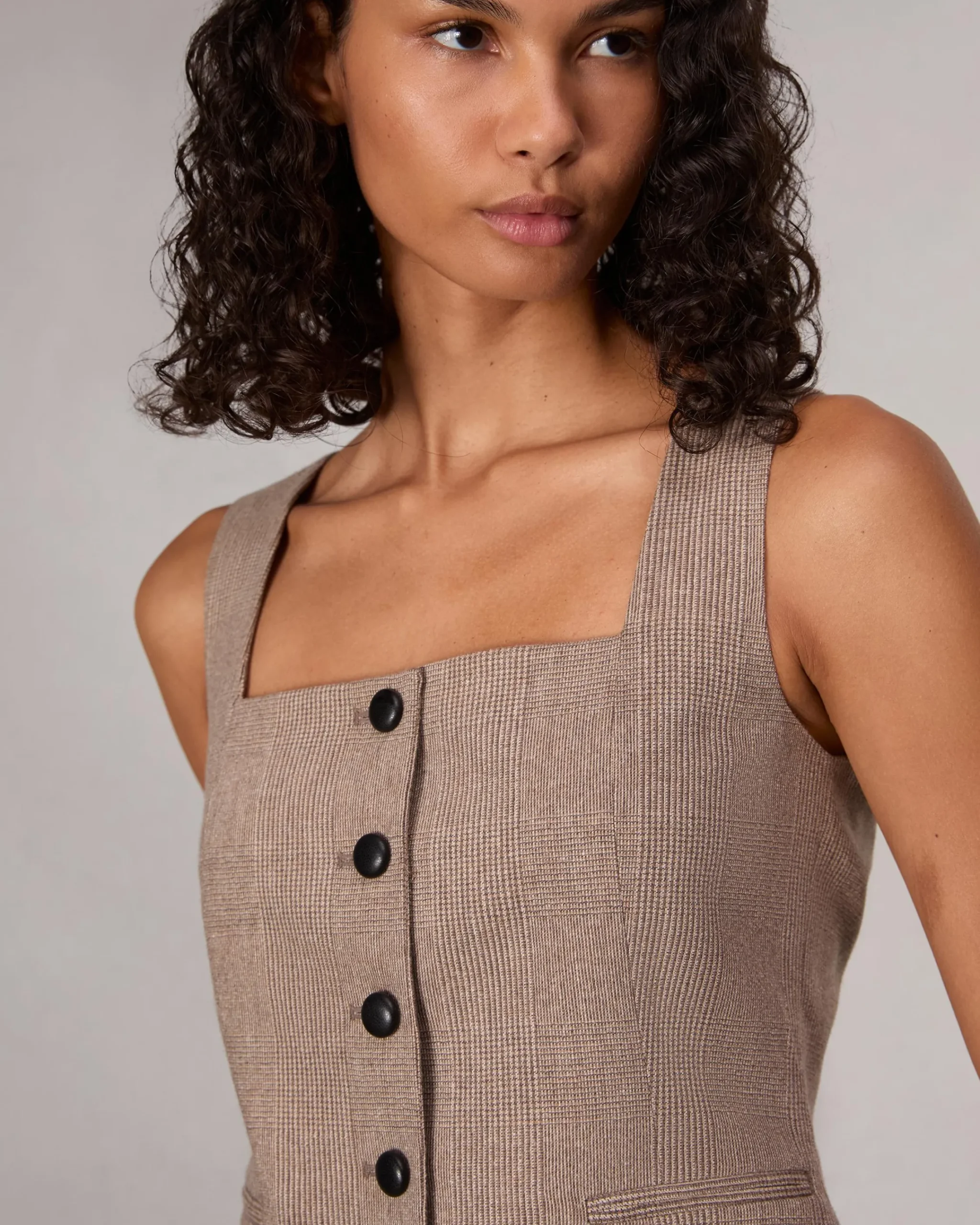 New Mariana Plaid Vest Women Shirts & Tops