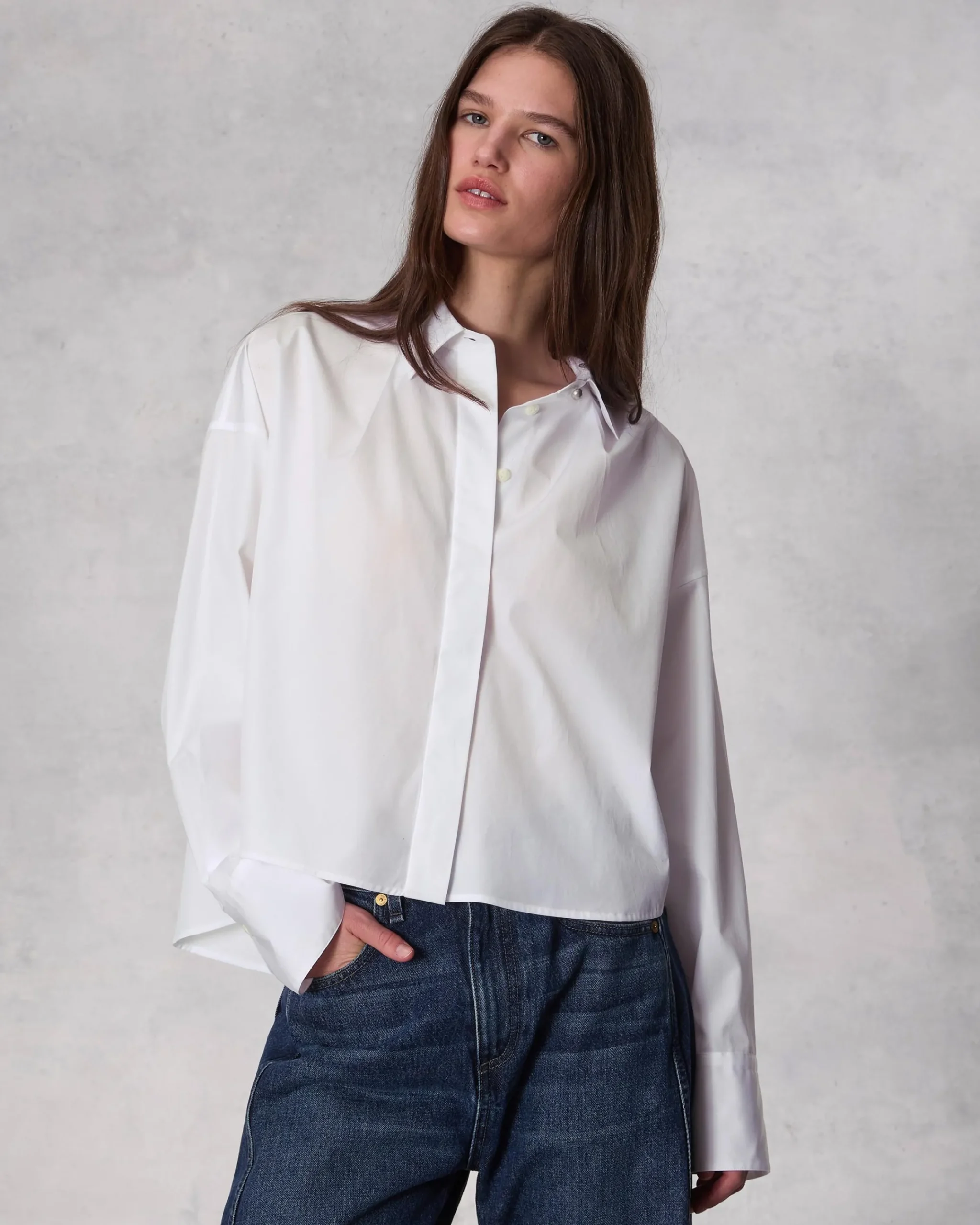 Discount Martha Cotton Poplin Shirt Women Shirts & Tops