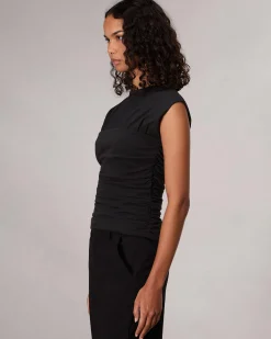 Discount Mica Banded Cotton Top Women T-Shirts