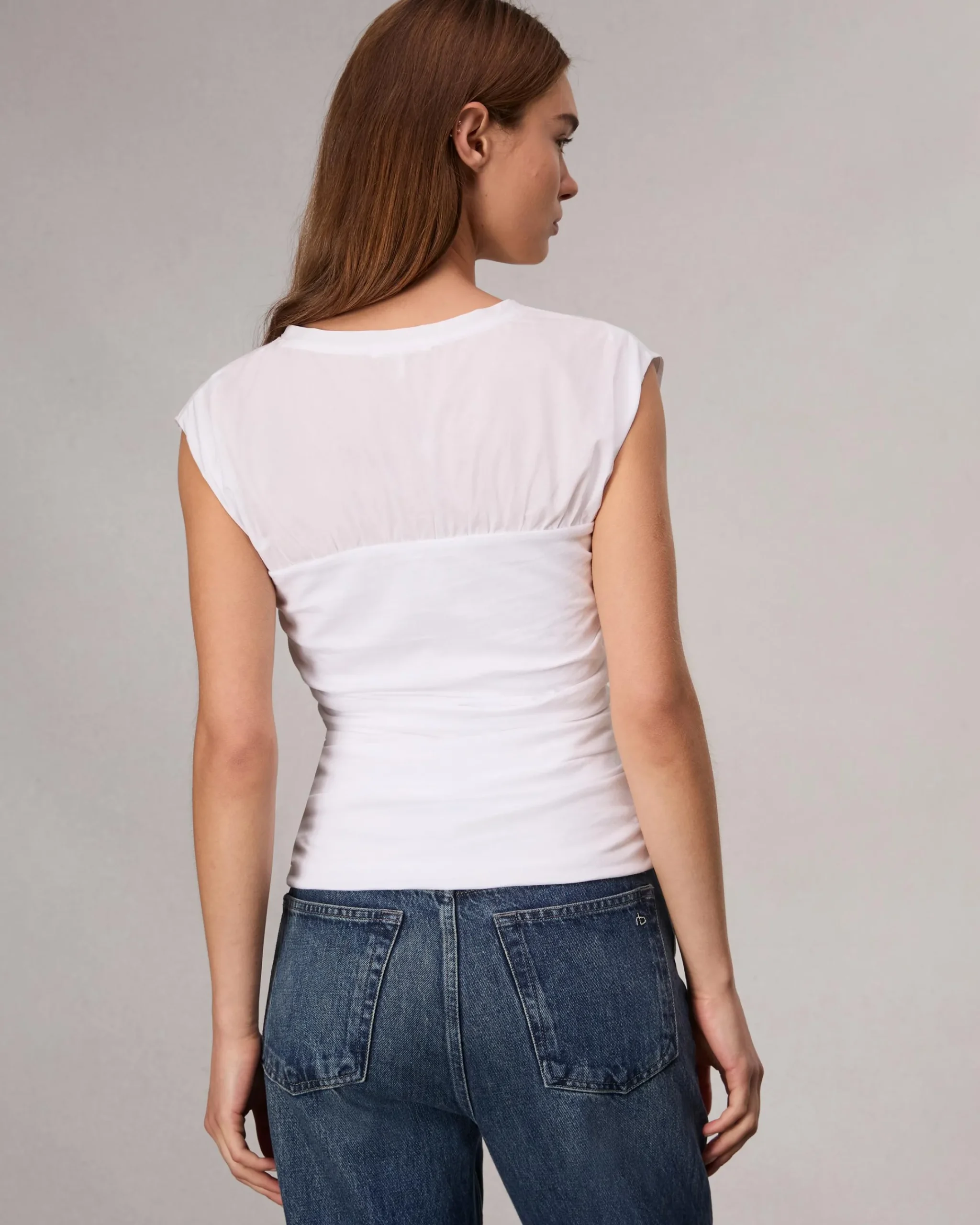 Best Sale Mica Banded Cotton Top Women T-Shirts