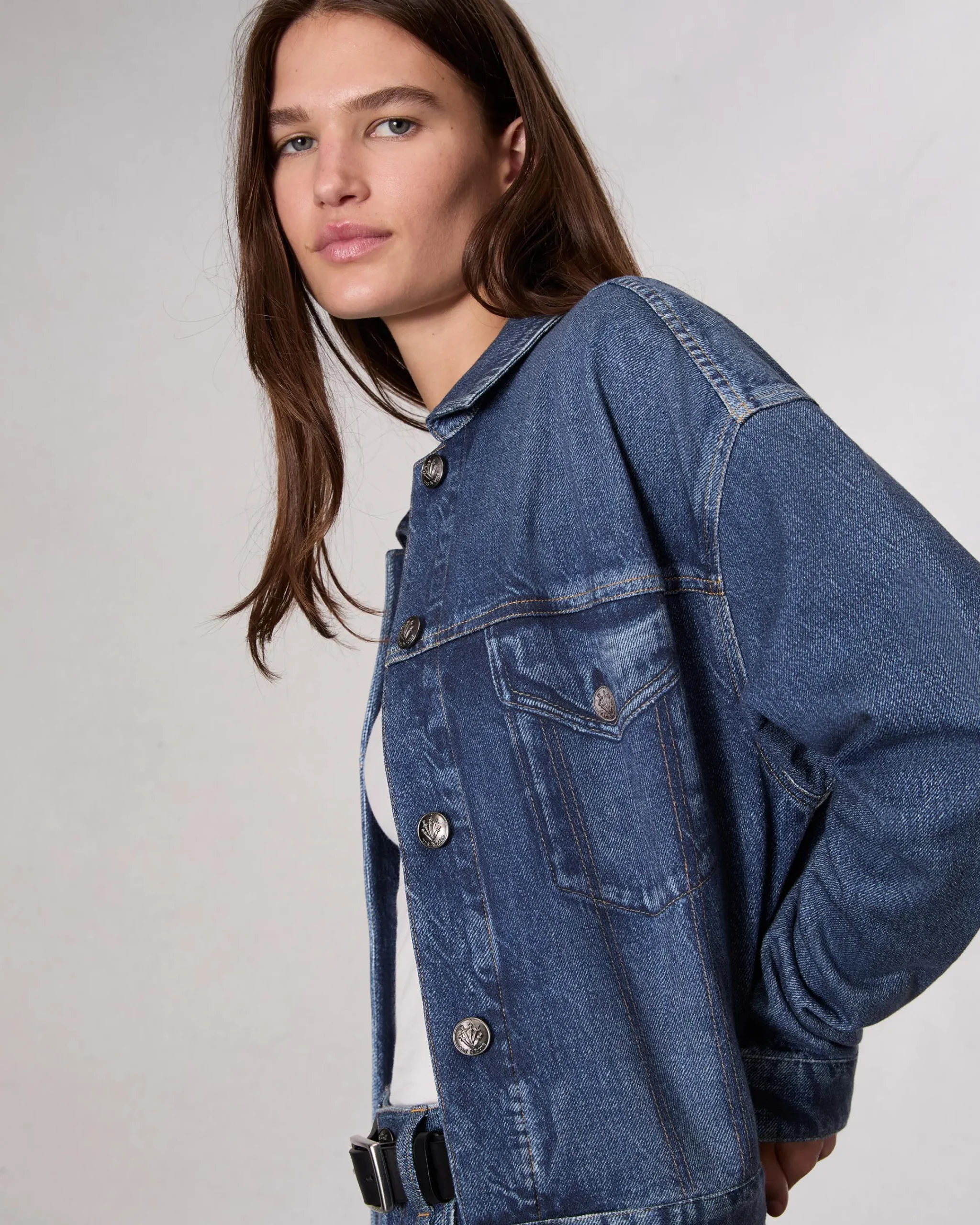 Clearance Miramar Fleece Trucker Jacket Women Jackets & Coats