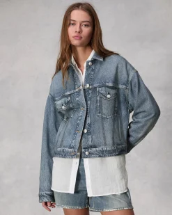 Cheap Miramar Terry Trucker Jacket Women Jackets & Coats