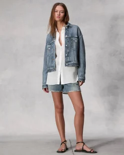 Cheap Miramar Terry Trucker Jacket Women Jackets & Coats