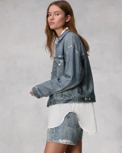 Cheap Miramar Terry Trucker Jacket Women Jackets & Coats