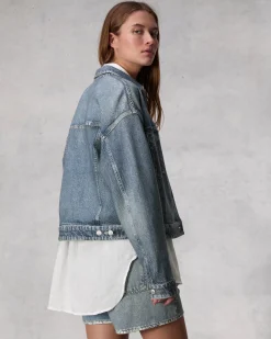 Cheap Miramar Terry Trucker Jacket Women Jackets & Coats