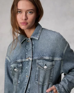 Cheap Miramar Terry Trucker Jacket Women Jackets & Coats