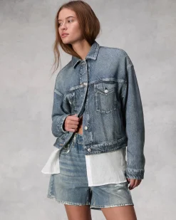Cheap Miramar Terry Trucker Jacket Women Jackets & Coats