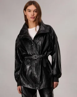 Discount Monica Faux Leather Jacket Women Jackets & Coats