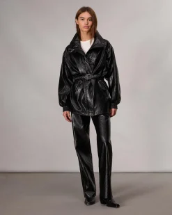 Discount Monica Faux Leather Jacket Women Jackets & Coats