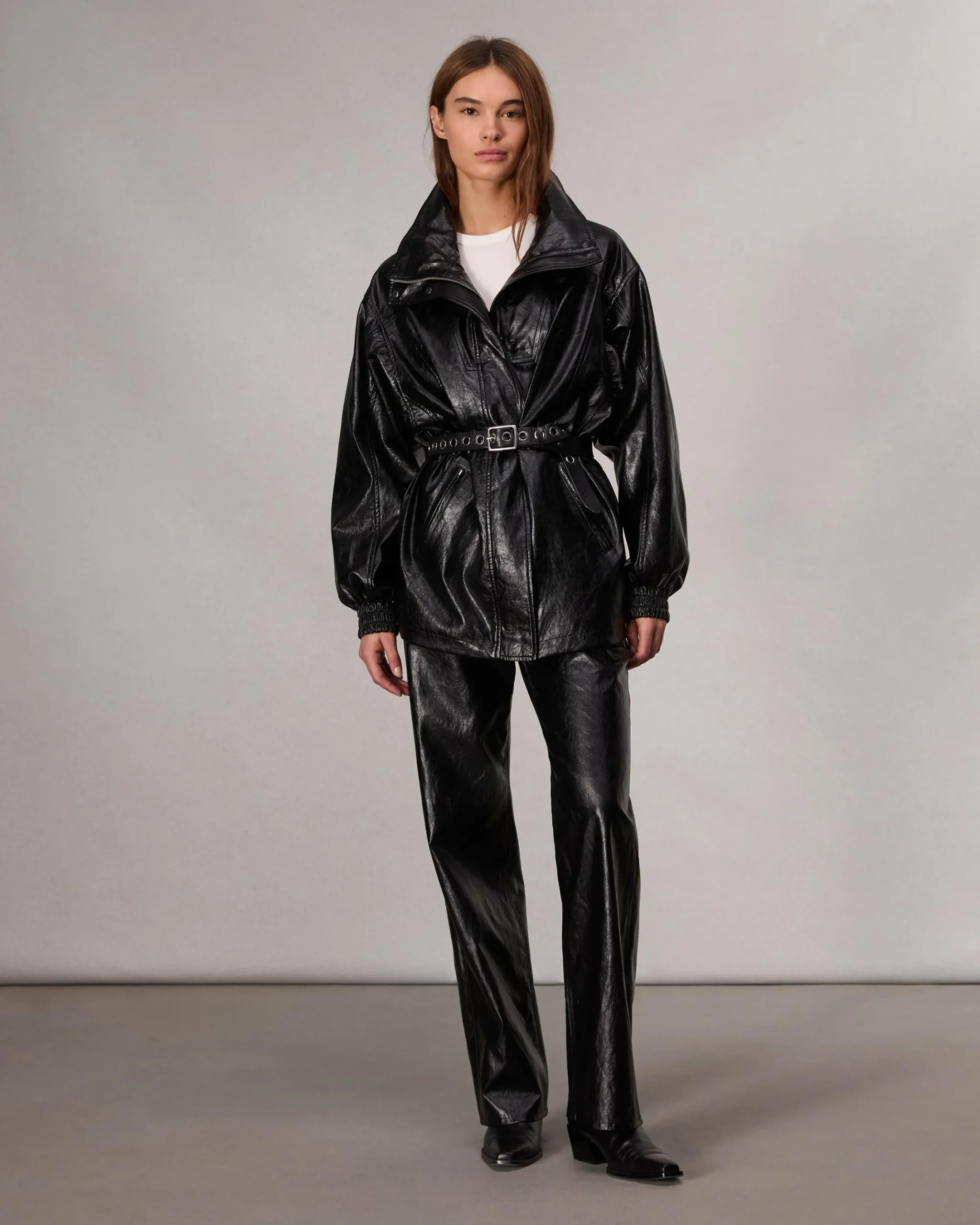 Discount Monica Faux Leather Jacket Women Jackets & Coats