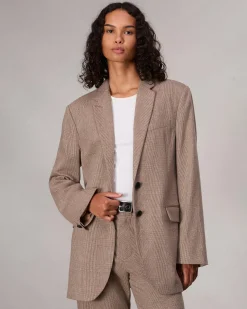 Cheap Odessa Plaid Blazer Women Blazers & Vests